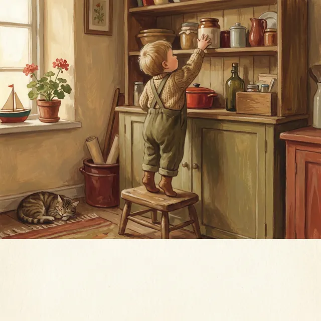 [object Object] — Warm painted illustration with room for a line of text.